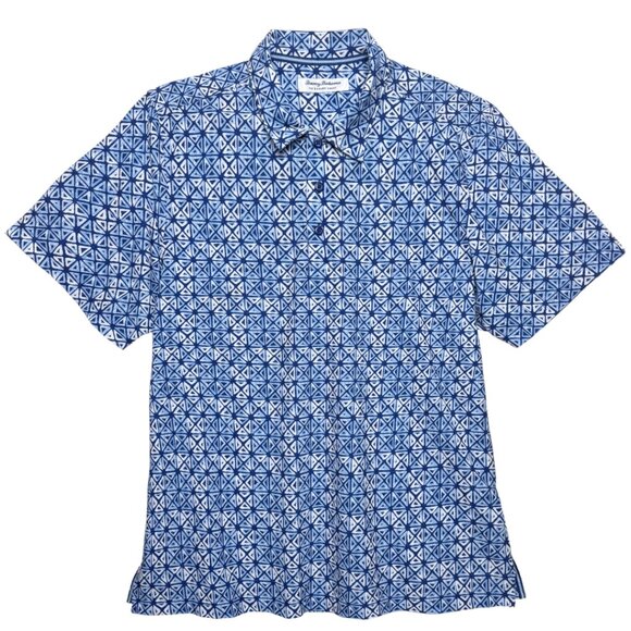 NEW TOMMY BAHAMA TROPICAL TILES MEN'S RESORT POLO SHIRT PREMIUM COASTAL BEACH XL - Picture 1 of 10